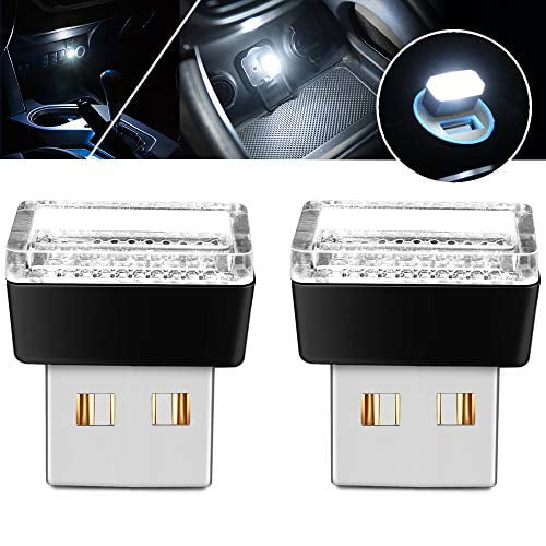 Blue Car Interior Led Atmosphere Lights Mini Kit Laptop Keyboard Lamp Home Decoration Night Lamp ZYHW USB Ambient Lighting with 2 Set Adapter 